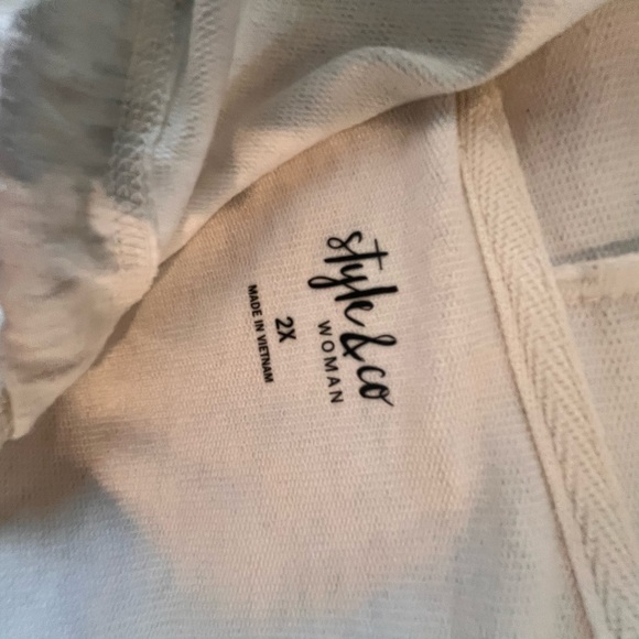 ~Style & Co.~ Light Beige Zip-Up Hoodie - Picture 6 of 7